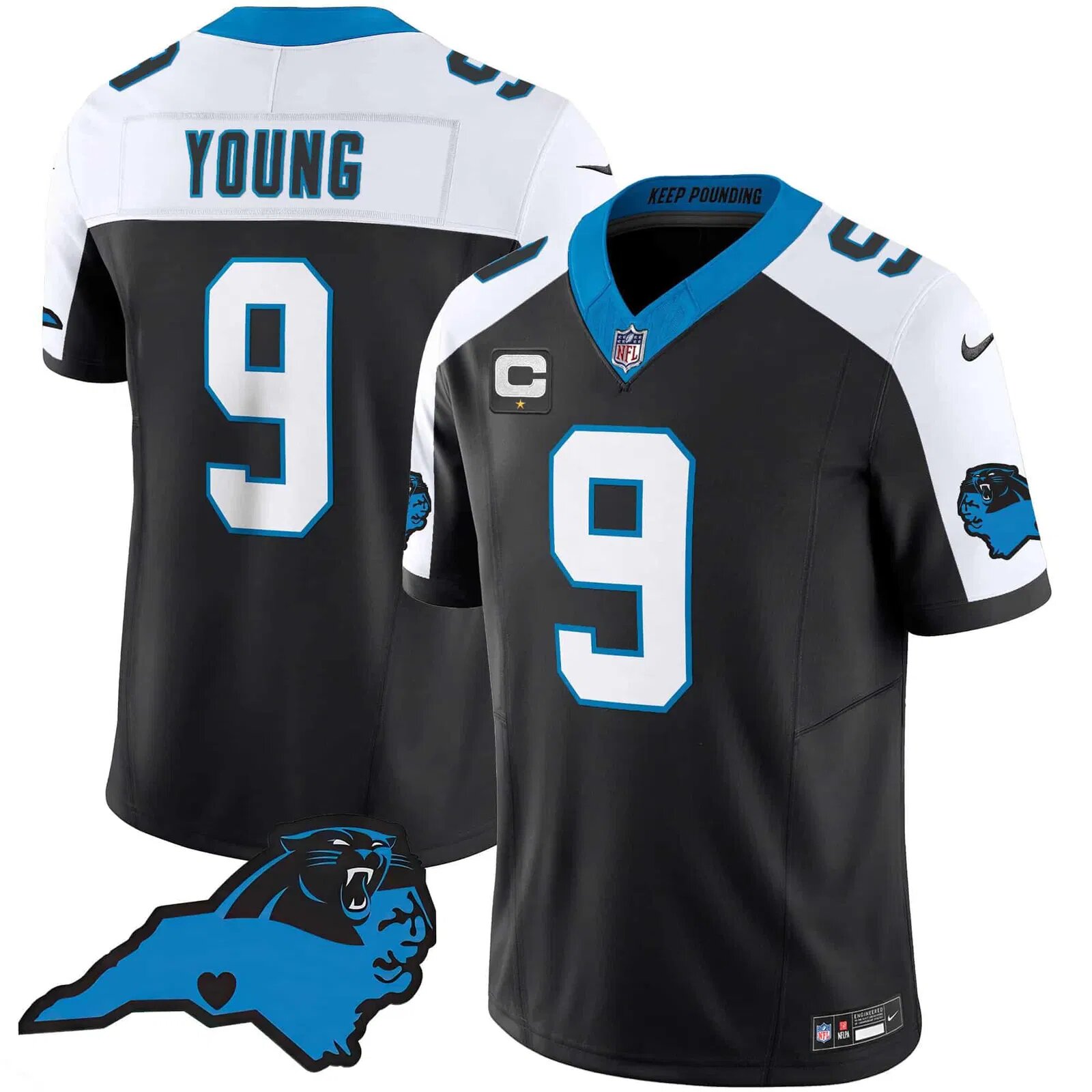 Men Carolina Panthers #9 Young Black 2024 Nike Vapor Limited NFL Jersey->indianapolis colts->NFL Jersey